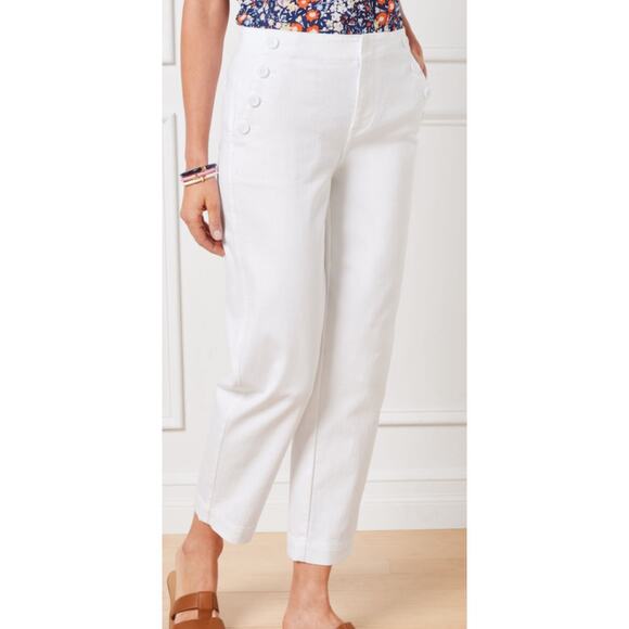 Talbots White Sailor Jeans‎ Crop Length Size 6 - Picture 8 of 9